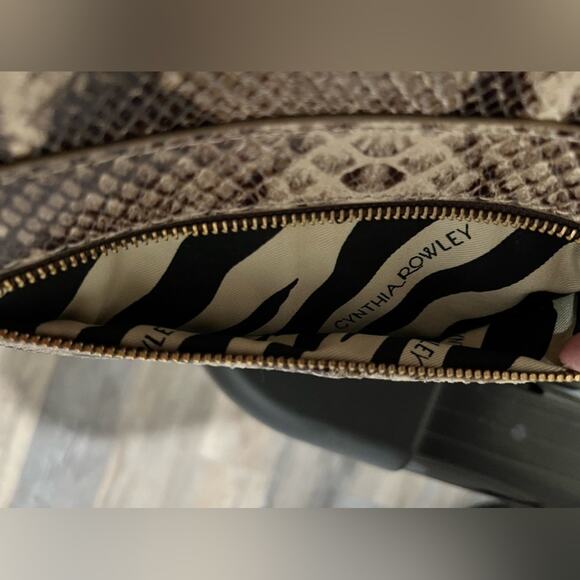 Cynthia Rowley Faux Snakeskin Leather Hobo Bag - Picture 13 of 16